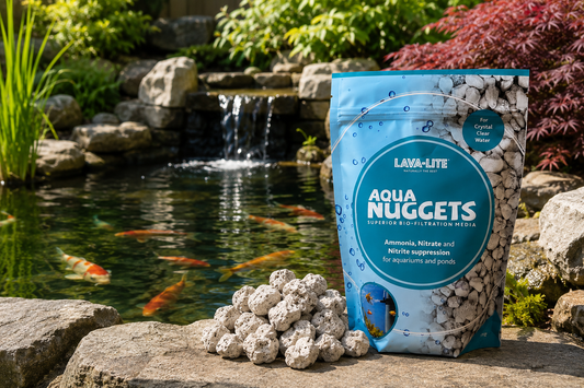 LAVA-LITE Aqua Nuggets natural biological filter media for cloudy pond and aquarium water