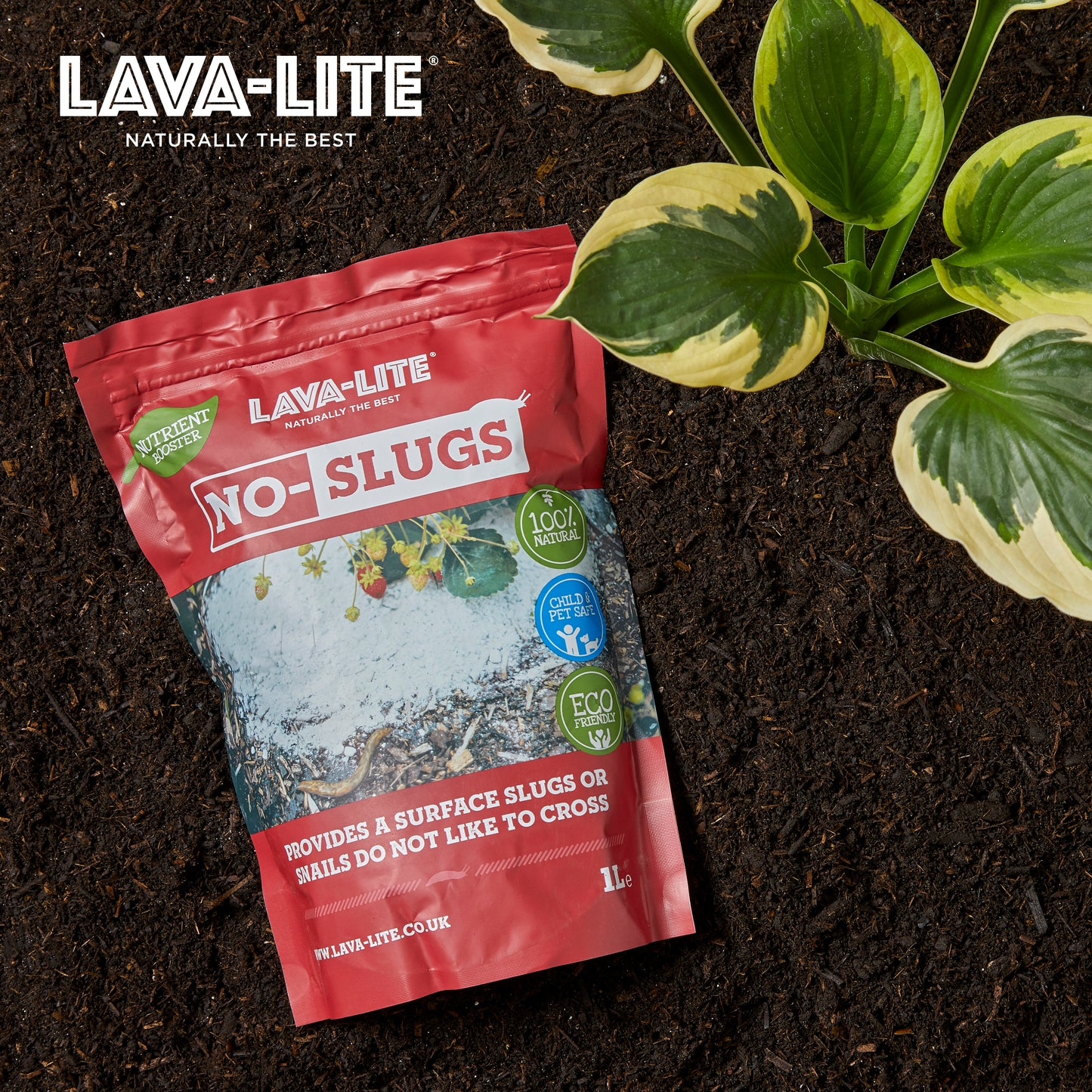 LAVA‑LITE NO‑SLUGS  Natural Slug & Snail Deterrent (The Other Red One)